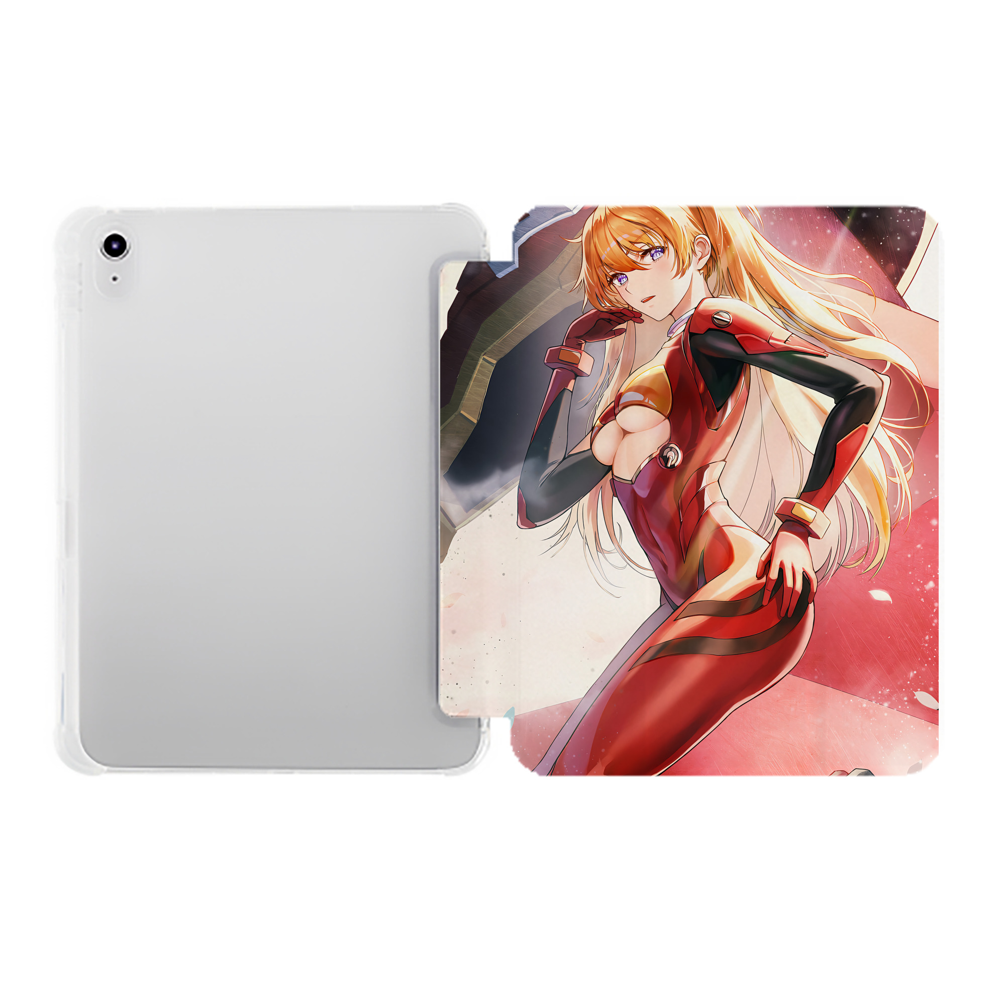 （画像用） EVA 新世紀エヴァンゲリオン IPad ケース ペン収納付き 三つ折りスタンド PUレザー×シリコン 対応機種9.5/10.5/10.9インチ